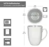 zestaw 6 kubków do kawy Lotta 300ml biała porcelana Podgląd zdjęcia produktu 5