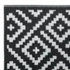vidaXL Outdoor-Teppich ARAKIL Weiß und Schwarz 140x200 cm Produktbild-Vorschau 4