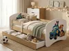 Lit pour tout-petits 140 x 70 cm avec rangement | Lit Voir les images du produit 4
