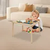 Kindertisch - Rechteckiger Holztisch - 3 Staufächer - Produktbild-Vorschau 2