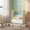 Montessori detská knižnica, 3-úrovňový organizér z bieleho Náhľad obrázku produktu 3