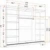 Schwebetürenschrank Alba 250 cm Sonoma/Sonoma, ohne Spiegel Produktbild-Vorschau 5