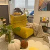 Relax Einzel Sofa Sessel Chillsessel mit Hocker gelb Produktbild-Vorschau 8