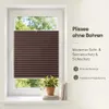 Plissee Klemmfix ohne Bohren 60x130cm Mokkabraun Produktbild-Vorschau 2