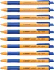 A stack of orange and blue pens. Produktbild-Vorschau