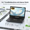 15.7" Tragbarer DVD-Player mit 14" HD-Drehbildschirm, ideal Produktbild-Vorschau 3