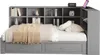 Massivholzsofa(Grau)Mit Ausziehbarem Bett,Mit Produktbild-Vorschau 7