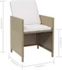 Gartenstühle mit Kissen 4 Stk. Poly Rattan Beige Produktbild-Vorschau 10