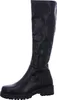 A black leather boot is shown against a white background. Voir les images du produit