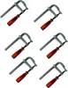 6 Stück Ganzstahl-Schraubzwinge 60 x 120 mm Tischzwinge Produktbild-Vorschau 3