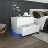 Mondeer Table de nuit LED Table de nuit avec 2 tiroirs et 1 Voir les images du produit 13