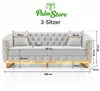 Sofa -Set MIRA mit Knopfheftung in 5 edlen Farbvarianten Produktbild-Vorschau 2