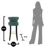 FURNLUX Barhocker Luxy Grün 46cm / Hauptfarbe: Grün / Produktbild-Vorschau 10