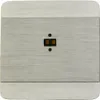 A close-up view of a laser distance sensor with a brushed aluminum finish. Anteprima dell’immagine prodotto