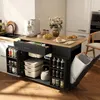 Flieks Mobile Kücheninsel mit klappbarer Arbeitsplatte, Produktbild-Vorschau 3