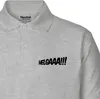 Huuraa Damen Polo Shirt Helgaaa Schriftzug M Sport Grey Bio Produktbild-Vorschau 2