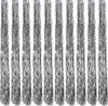 A set of ten silver tinsel strands hanging vertically against a white background. Produktbild-Vorschau