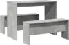 A three-piece dining set including a table and two benches, presented against a white background. Náhled obrázku produktu