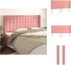 vidaXL Kopfteil mit Ohren Rosa 203x16x118/128 cm Samt -  Produktbild-Vorschau 1