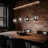 Hängeleuchte, Glasschirm, Holzoptik, braun, H 130 cm Produktbild-Vorschau 3
