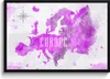 MuchoWow® MuchoWow® Gerahmtes Poster Weltkarte - Europa - Produktbild-Vorschau 1