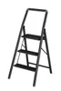 Escabeau pliable en aluminium Compact 3 marches Noir Voir les images du produit 1