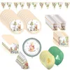 76-tlg. Winnie Pooh Natur Party Set für Kindergeburtstag Produktbild-Vorschau 1