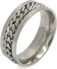 Anti Stress Ring mit drehbarer Kette schwarz oder silber Produktbild-Vorschau 1