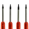 Four screwdrivers with red handles and silver shafts are lined up against a white background. Produktbild-Vorschau