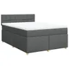 Boxspringbett mit Matratze Dunkelgrau 140x190 cm Stoff Produktbild-Vorschau 1
