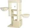 Kratzbaum Vancouver beige ca. 65x55x140 cm mit Kuschelhöhle Produktbild-Vorschau 11