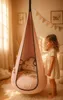 Hängesessel Kinder Kokon Velvet PINK – Schaukelstuhl Produktbild-Vorschau 5