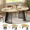 Runder Ausziehbarer Tisch für Esszimmer, 100-180cm 4-8 Produktbild-Vorschau 1