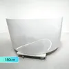 A white reception desk on a white floor with a white background. Anteprima dell’immagine prodotto