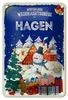 Blechschild Weihnachtsgrüße HAGEN Geschenk Deko FEST Schild Produktbild-Vorschau 1