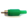 10x Cinch Stecker Grün zum Löten mit Knickschutz RCA Audio Produktbild-Vorschau 3