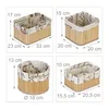 Relaxdays Aufbewahrungskorb 4er Set, Ordnungskörbe in 4 Produktbild-Vorschau 4