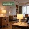 EDISHINE 2er Set Tischlampe Holz, LED Nachttischlampe  Produktbild-Vorschau 3