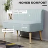 HOMCOM Sofa 2-Sitzer Stoffsofa Couch Polstersofa Loungesofa Produktbild-Vorschau 4
