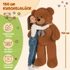 A young girl hugging a very large teddy bear, with text and icons describing the product's features. Anteprima dell’immagine prodotto