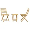 Bambus Bistro-Set Klappbar 2-Sitzer Gartentisch 45x45cm Produktbild-Vorschau 4