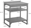 Cucina da esterno modulare in acciaio 2 ripiani, 80cm, Nero Anteprima dell’immagine prodotto 7