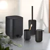 WENKO Bad-Accessoire Set Davos Schwarz Zahnputzbecher Produktbild-Vorschau 2