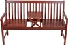 A wooden bench with a fold-down table in the center, shown against a white background. Produktbild-Vorschau