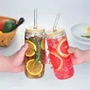 4er Set Transparenter Glasbecher 500ml mit Deckel Strohhalm Produktbild-Vorschau 14