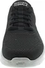 A close-up, front-facing view of a black Skechers Go Walk Flex sneaker. Anteprima dell’immagine prodotto