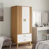 vidaXL Kleiderschrank OLDEN Weiß Braun 76,5x53x172cm Produktbild-Vorschau 3