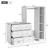 Flieks Moderner Mehrzweck-Kleiderschrank mit Kleiderstange, Produktbild-Vorschau 7