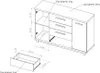 Dressoir Ines, 135 cm, met houtlook en zwarte details – 2 Productafbeelding-voorbeeld 4