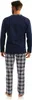 Sesto Senso Herren Schlafanzug Pyjama 100% Baumwolle Produktbild-Vorschau 5